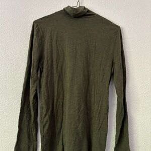 J. Crew Olive Turtleneck Long Sleeve Tee